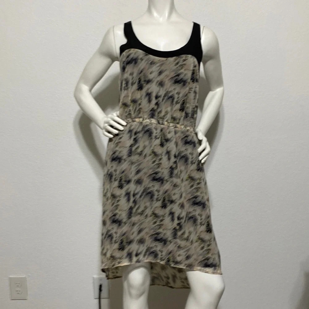 Monk & Lou Printed Silk Dress